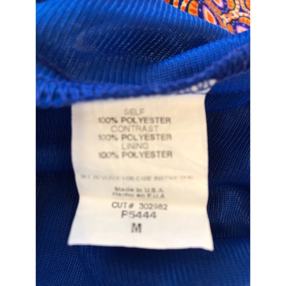 LUSH Blue Cross Pattern Shorts Size M - Picture 6 of 6